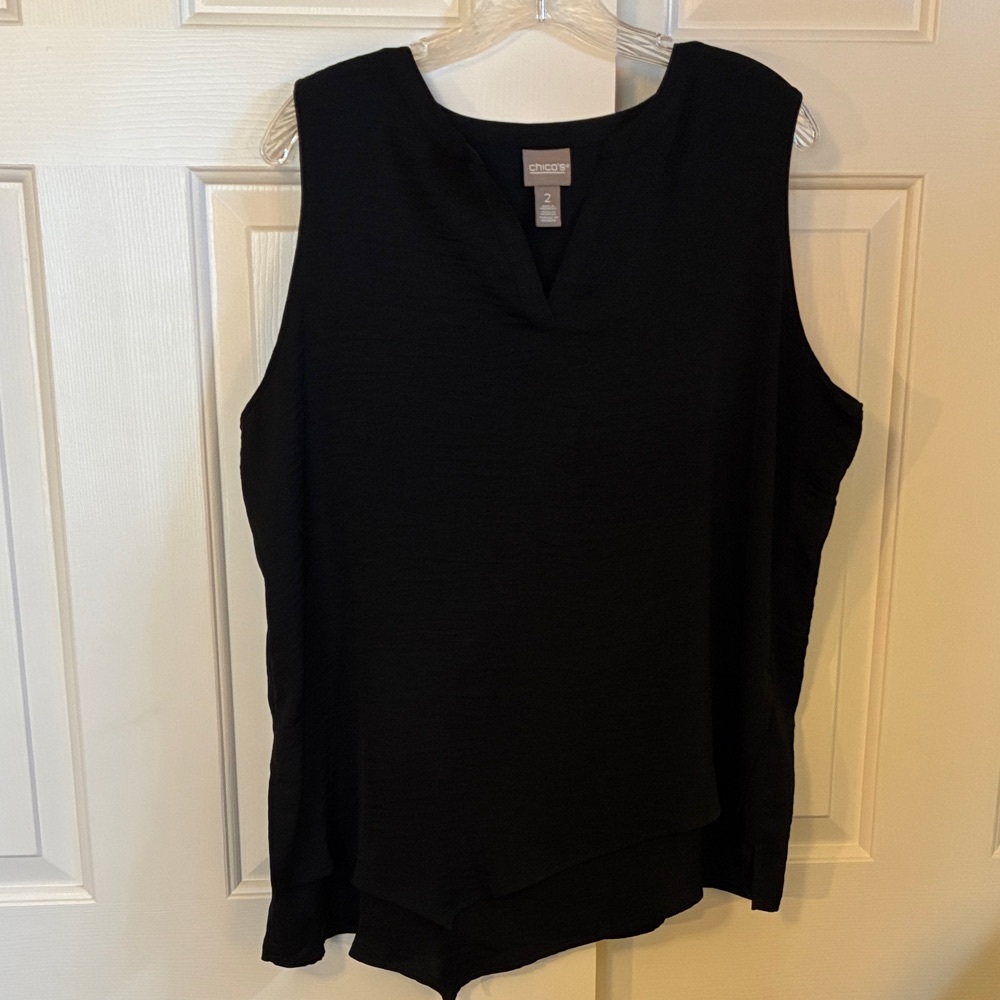 Chico's Black Sleeveless Blouse